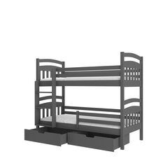 Кровать двухъярусная ADRK Furniture Ada 90x200 см, серая цена и информация | Детские кровати | kaup24.ee