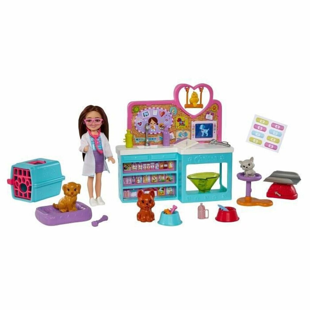 Playset Barbie Chelsea Veterinary Clinic цена и информация | Tüdrukute mänguasjad | kaup24.ee