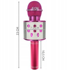 Детский караоке-микрофон с динамиком, розовый цвет цена и информация | Развивающие игрушки | kaup24.ee