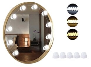 Peegli külge liimitud MakeupMosaic universaalsed LED valgustid, 10 tk. цена и информация | Монтируемые светильники, светодиодные панели | kaup24.ee