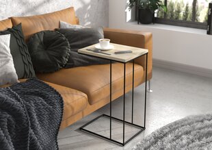 Столик приставной ADRK Furniture Dru, 62х30х40 см, светло-коричневый/черный цвет цена и информация | Журнальные столики | kaup24.ee