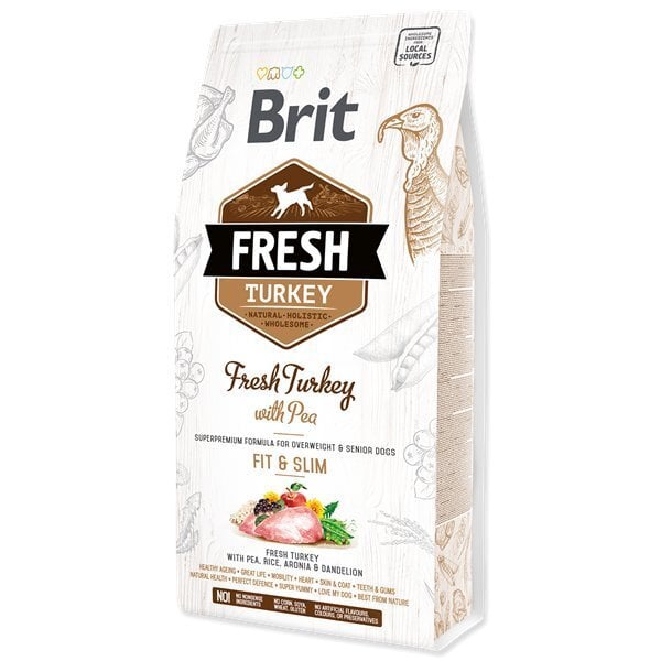 Brit Fresh Turkey & Pea Adult Fit & Slim koeratoit 2,5 kg hind ja info | Kuivtoit koertele | kaup24.ee
