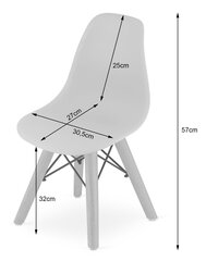 Laste tool Leobert Zubi, valge hind ja info | Laste lauad ja toolid | kaup24.ee