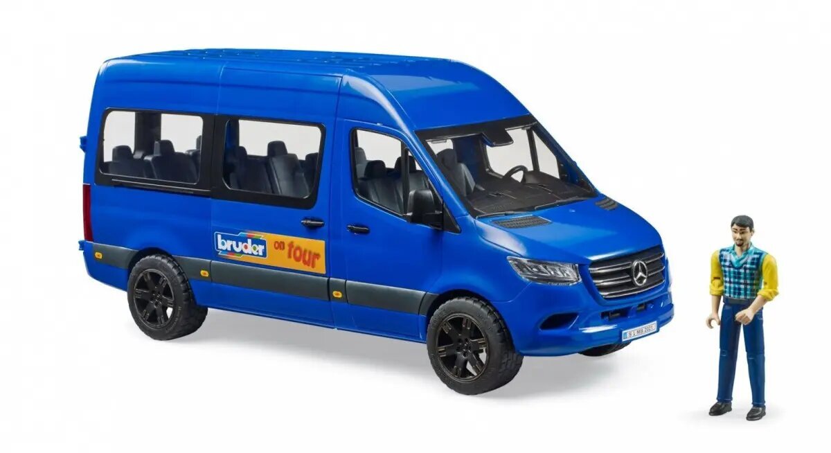 Matkaauto Bruder MB Sprinter figuuriga 02681 hind ja info | Poiste mänguasjad | kaup24.ee