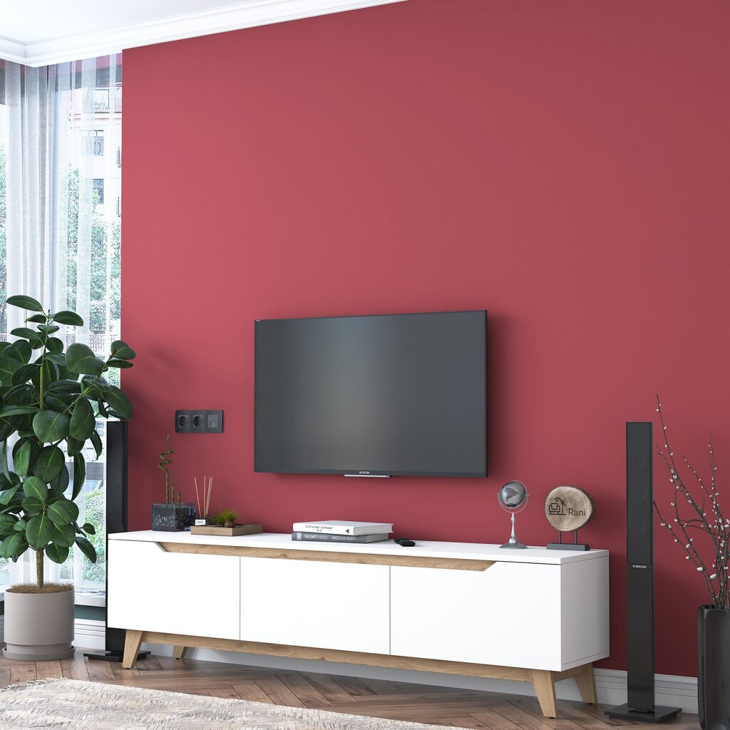 TV alus Asir, 180x49x 35 cm, valge/beež hind ja info | TV alused | kaup24.ee