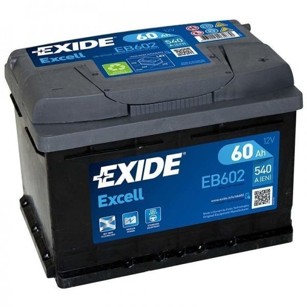 Aku EXIDE EB602 60 Ah 540 A hind ja info | Akud | kaup24.ee