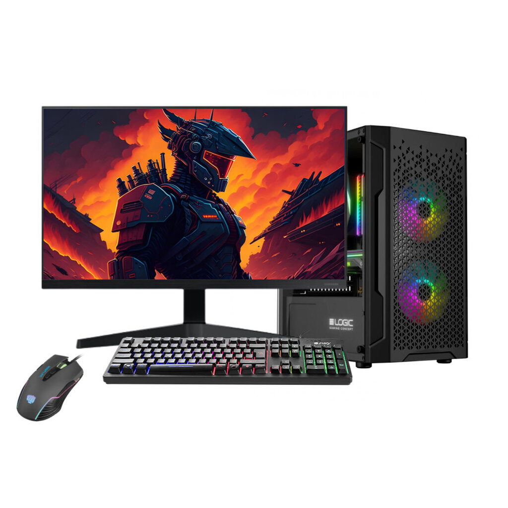 Gaming PC Comet 7.1 + 24" 165Hz Monitor, AMD Ryzen 5 3600 4.2 GHz, 1 TB SSD, RAM 16 GB, Windows 10 hind ja info | Lauaarvutid | kaup24.ee