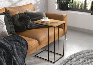 Столик приставной ADRK Furniture Dru, 62х30х40 см, коричневый/черный цвет цена и информация | Журнальные столики | kaup24.ee