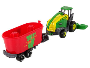 Kombain koos haagisega, roheline ja punane hind ja info | Poiste mänguasjad | kaup24.ee