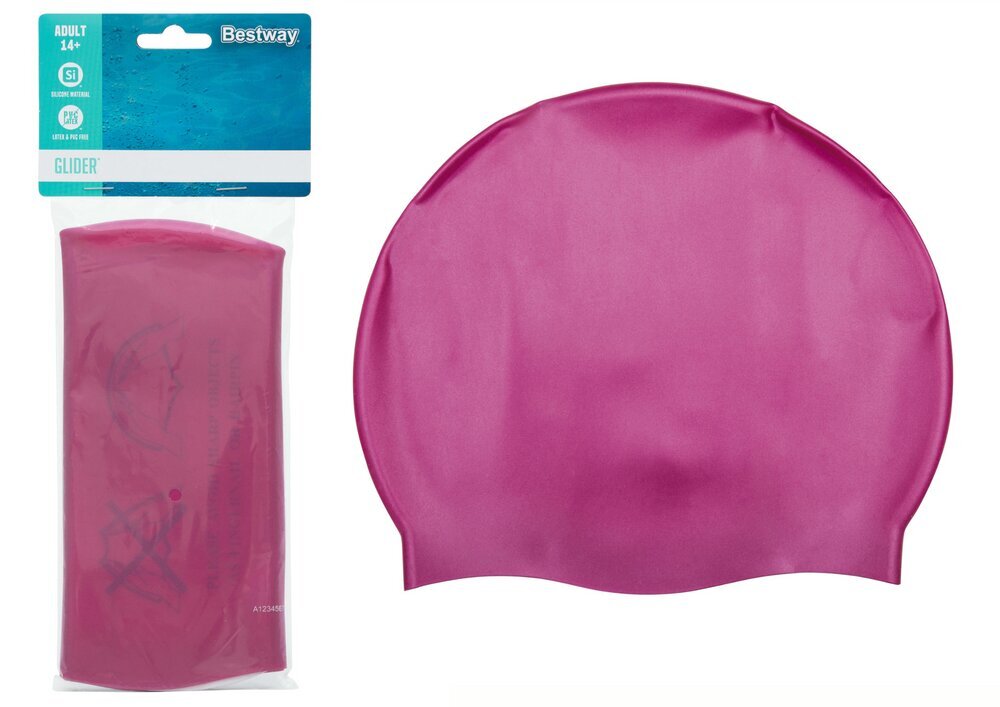 Silikoonist ujumismüts, Bestway 26006, roosa hind ja info | Ujumismütsid | kaup24.ee