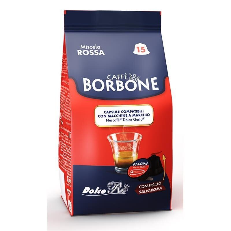 Borbone kohvikapslid Dolce Gusto Red Blend, 15 tk цена и информация | Kohv, kakao | kaup24.ee