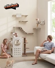 Комплект мебели для кошек из 7 предметов, Feandrea, 200 x 200 см, разноцветный цена и информация | Когтеточки | kaup24.ee