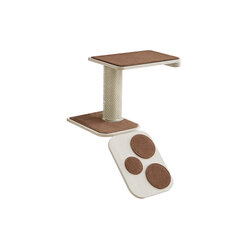Настенный столик для кошек с когтеточкой и основанием, Feandrea, 70 x 50 см, серо-коричневый цена и информация | Когтеточки | kaup24.ee