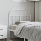 vidaXL metallist voodipeats, valge, 90 cm hind ja info | Voodid | kaup24.ee