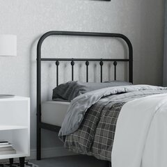 vidaXL metallist voodipeats, must, 90 cm hind ja info | Voodid | kaup24.ee