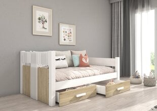 Lastevoodi Adrk Furniture Bibi, valge/pruun цена и информация | Детские кровати | kaup24.ee