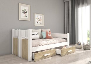 Детская кровать ADRK Furniture Bibi, белый/коричневый цвет цена и информация | Детские кровати | kaup24.ee