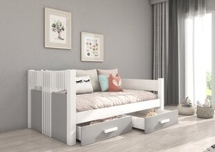 Детская кровать ADRK Furniture Bibi, белый/серый цвет цена и информация | Детские кровати | kaup24.ee