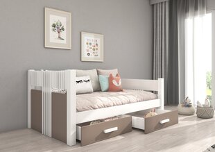 Детская кровать ADRK Furniture Bibi, белый/серый цвет цена и информация | Детские кровати | kaup24.ee