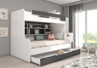 Lastevoodi Adrk Furniture Harell, valge/hall цена и информация | Детские кровати | kaup24.ee