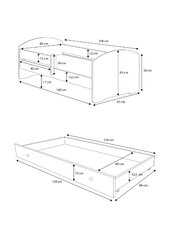 Lastevoodi Adrk Furniture Pepe II, valge hind ja info | Lastevoodid | kaup24.ee