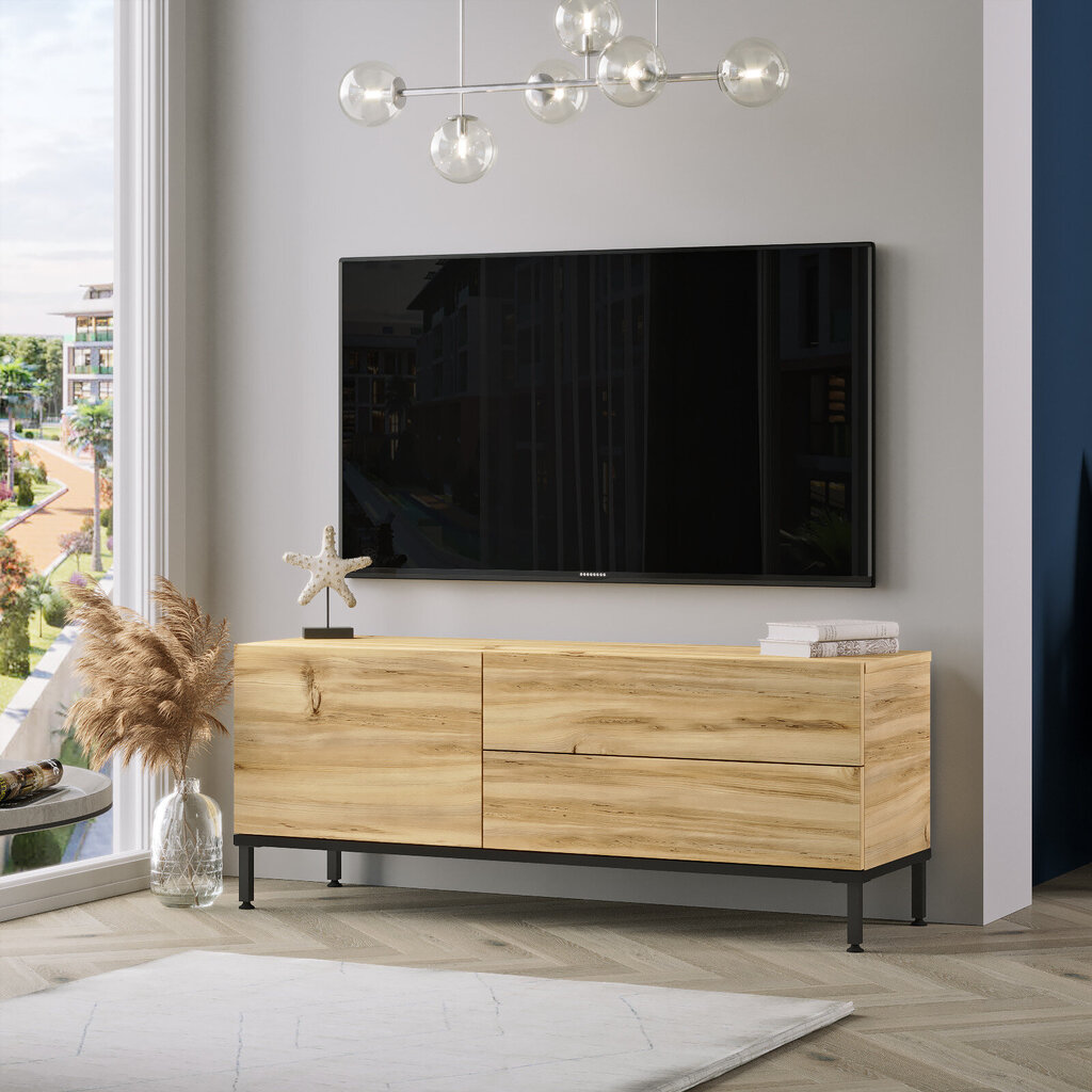 TV alus, Asir, 120 x 47 x 36 cm, must цена и информация | TV alused | kaup24.ee