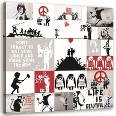 Seinapilt, Banksy tänavakunsti kollektsioon цена и информация | Настенные деревянные декорации | kaup24.ee