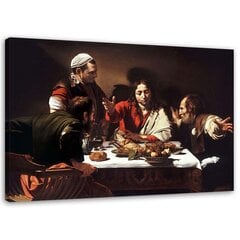 Seinapilt, Viimane õhtu Emmauses – Caravaggio цена и информация | Картины, живопись | kaup24.ee