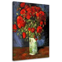 Seinapilt, Vaas punaste moonidega - W. van Gogh hind ja info | Seinapildid | kaup24.ee