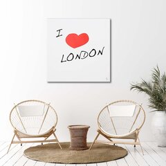 Seinapilt, Kiri I Love London цена и информация | Картины, живопись | kaup24.ee