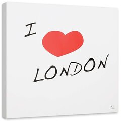 Seinapilt, Kiri I Love London цена и информация | Картины, живопись | kaup24.ee