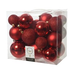 Ёлочные шарики Decoris, красные цена и информация | Ёлочные игрушки | kaup24.ee