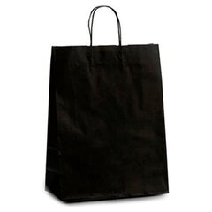 Бумажный пакет Чёрный (12 x 52 x 32 cm) цена и информация | Подарочные упаковки | kaup24.ee