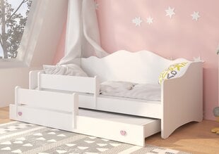 Детская кровать ADRK Furniture Emka II, белый/розовый цвет цена и информация | Детские кровати | kaup24.ee