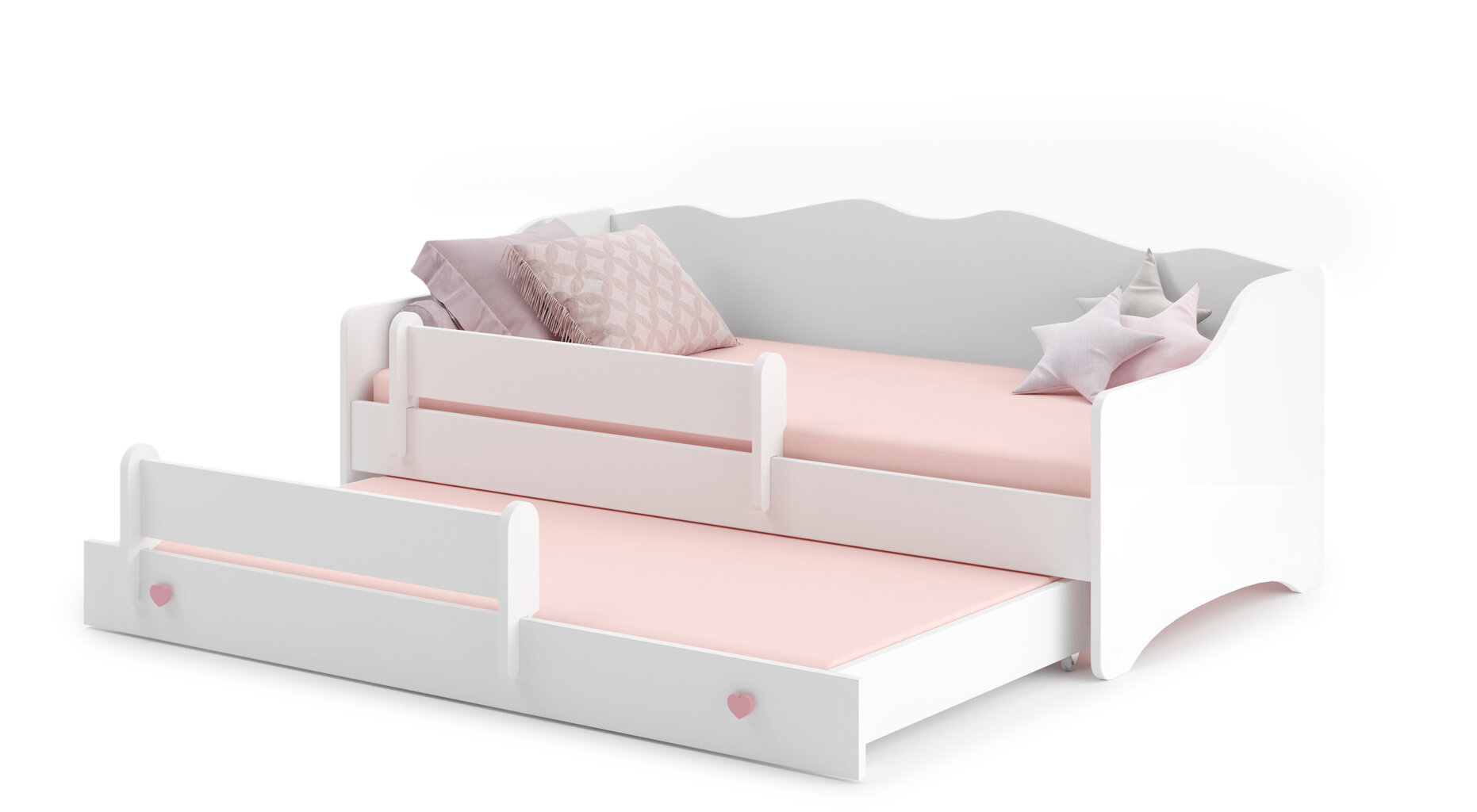 Lastevoodi Adrk Furniture Emka II, valge/roosa hind ja info | Lastevoodid | kaup24.ee