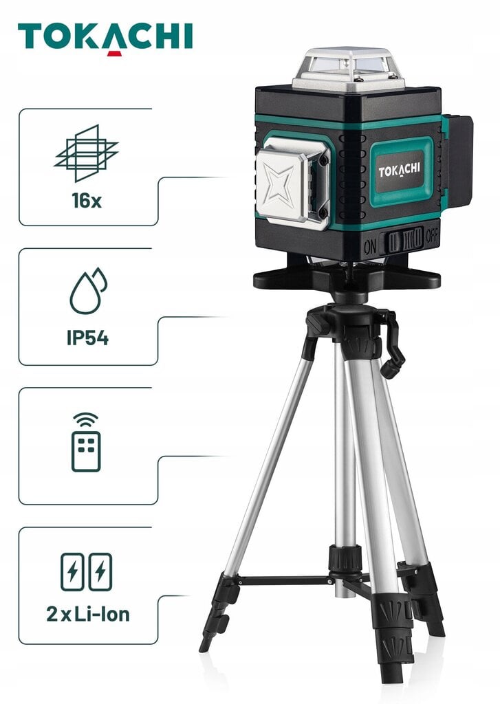 360° lineaarne lasernivoo Tokachi hind ja info | Käsitööriistad | kaup24.ee