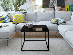 Журнальный столик ADRK Furniture Belret, 60х60 см, черный цвет цена и информация | Журнальные столики | kaup24.ee
