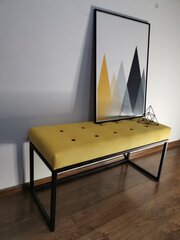 Скамья ADRK Furniture Flit, 90x45x35 см, желтый/черный цвет цена и информация | Кресла-мешки и пуфы | kaup24.ee