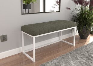 Скамья ADRK Furniture Flit, 90x45x35 см, серый/белый цвет цена и информация | Кресла-мешки и пуфы | kaup24.ee