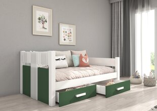 Детская кровать ADRK Furniture Bibi, белый/зеленый цвет цена и информация | Детские кровати | kaup24.ee