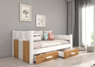 Детская кровать ADRK Furniture Bibi, белый/коричневый цвет цена и информация | Детские кровати | kaup24.ee