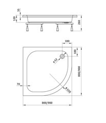 Defektiga toode. Dušialus Deante Standard Plius II viimistlusega 80x80, 90x90 cm цена и информация | Товары с повреждениями | kaup24.ee