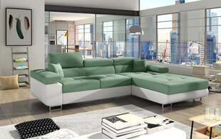 Мягкий угловой диван Armando, зеленый/белый цена и информация | Угловые диваны | kaup24.ee