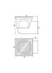 Trapp Ø 110, plastikrest 15x15 cm, valge hind ja info | Duširennid | kaup24.ee