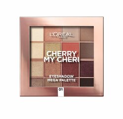 Lauvärvipalett L'Oreal Paris Paradise Pastel Cherry My Cheri 17 g hind ja info | Ripsmetušid, lauvärvid, silmapliiatsid, seerumid | kaup24.ee