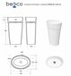 Jalaga kraanikauss Besco Uniqa Black&White, Klik-klak Chrome'iga hind ja info | Kraanikausid, valamud | kaup24.ee