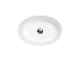 Jalaga kraanikauss Besco Uniqa Matt B&W, Klik-klak Chrome'iga hind ja info | Kraanikausid, valamud | kaup24.ee