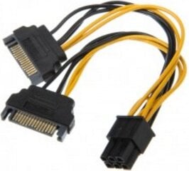 Akasa AKCBPW1315, 15-Pin SATA/6-Pin, 15 см цена и информация | Akasa Бытовая техника и электроника | kaup24.ee