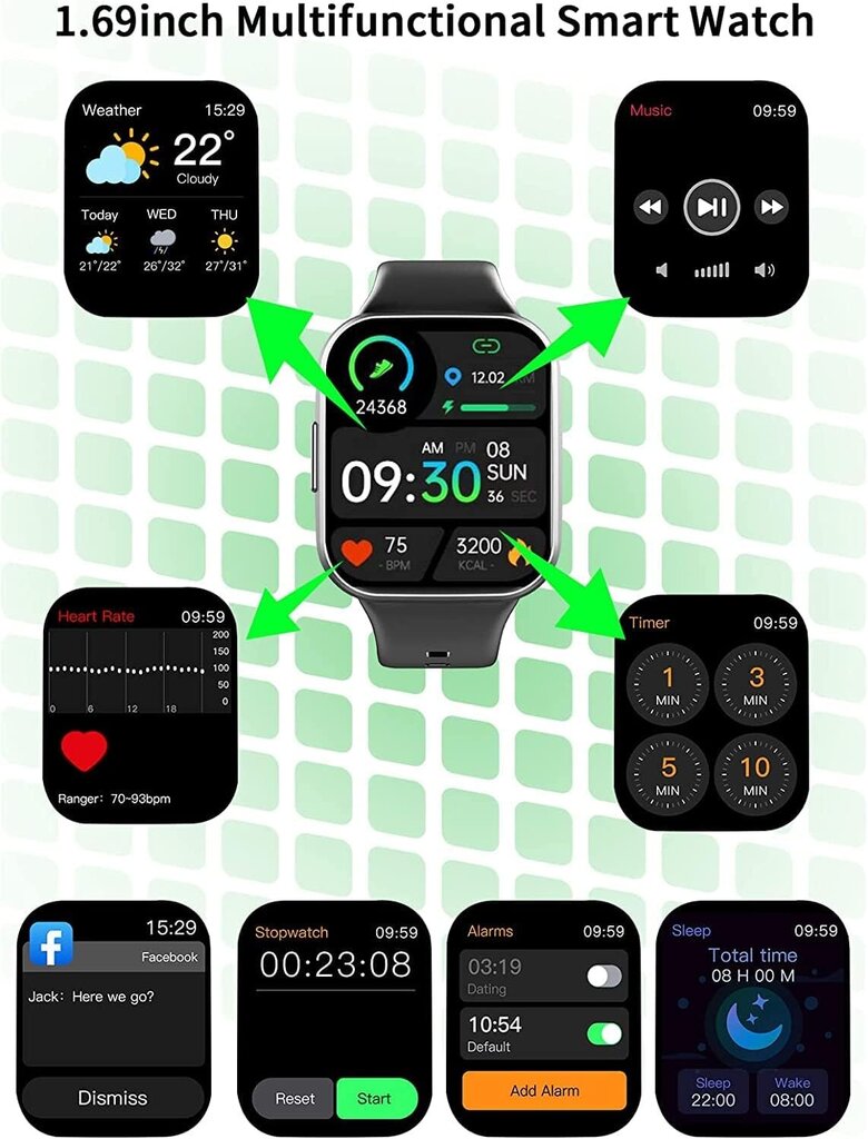 Nutikell LIVMAN Q23 цена и информация | Nutikellad (smartwatch) | kaup24.ee