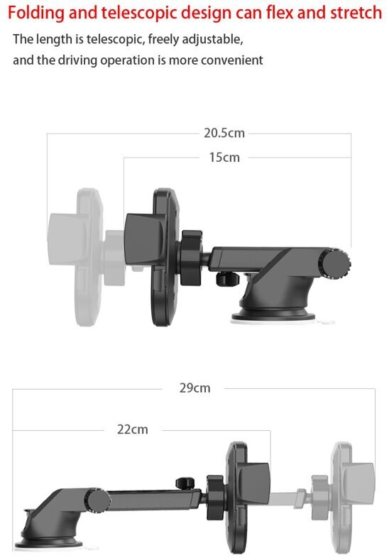 Multifunktsionaalne telefonihoidik auto iminapa peal; Autotelefoni hoidik; Car phone holder, LIVMAN A052 hind ja info | Mobiiltelefonide hoidjad | kaup24.ee